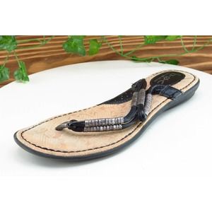Born concept Sz 9 M Brown Thong Synthetic Women Sandals